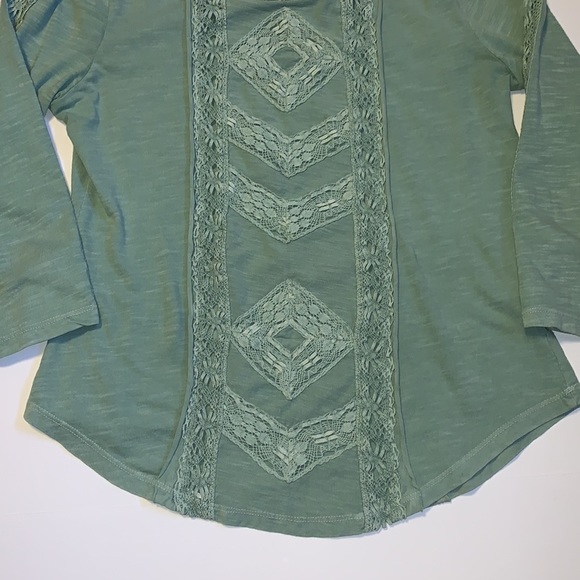 Free People Light Green Boho Crocheted Top - Women’s Size Small - Picture 6 of 8